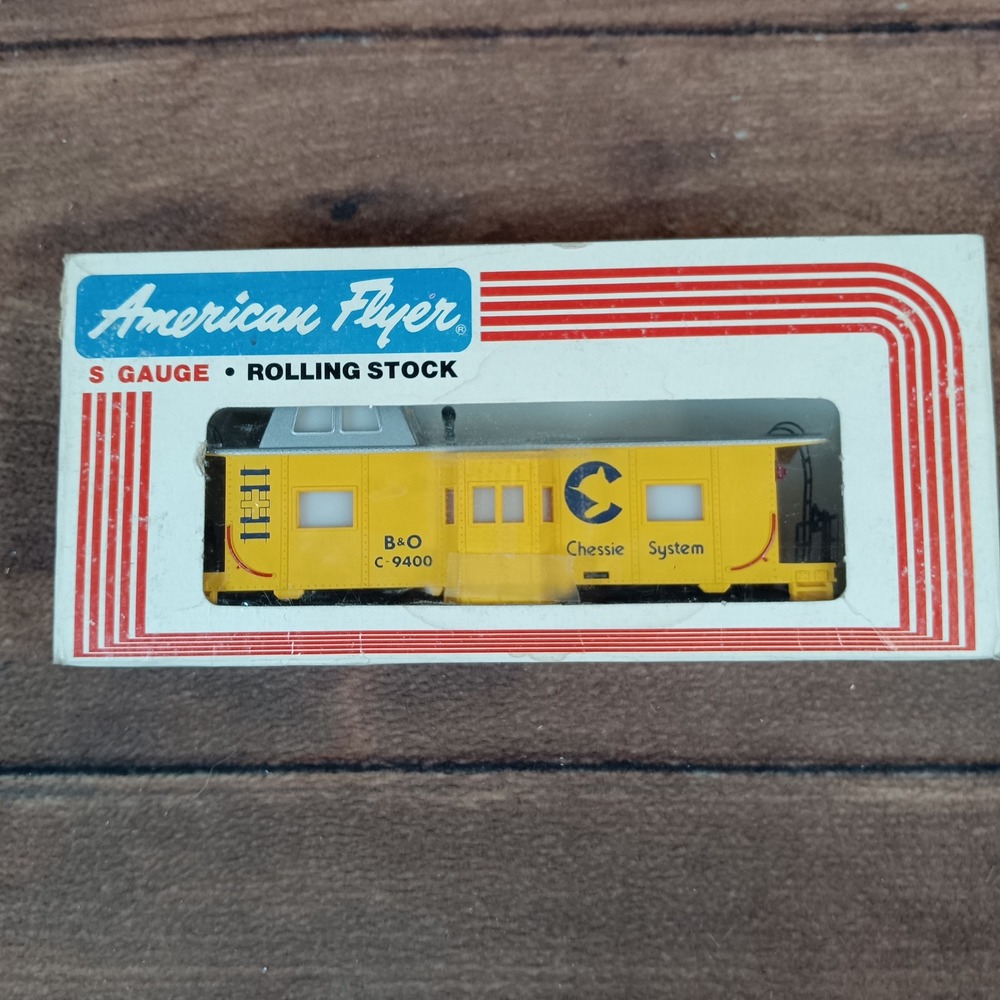 American Flyer Chessie System Caboose S Gauge Yellow Excellent B&O C-9400 4-9400